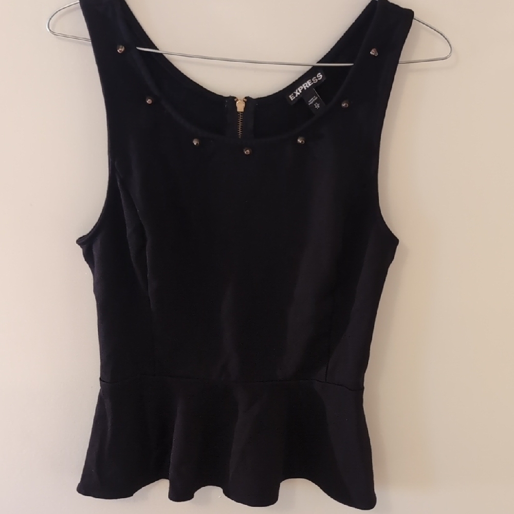 Express Black Peplum Top